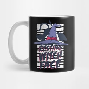 Halloween Resting Witch Face T-shirt Design Mug